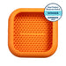 Orange silicone mat with textured surface on a white background, featuring a SuperZoo 2025 award badge.