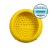 Yellow dog toy with textured surface and SuperZoo 2025 award badge on a white background