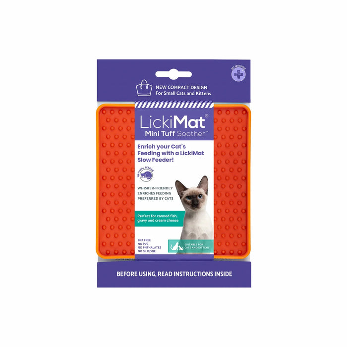 LickiMat Mini Tuff Soother packaging for cats on a white background