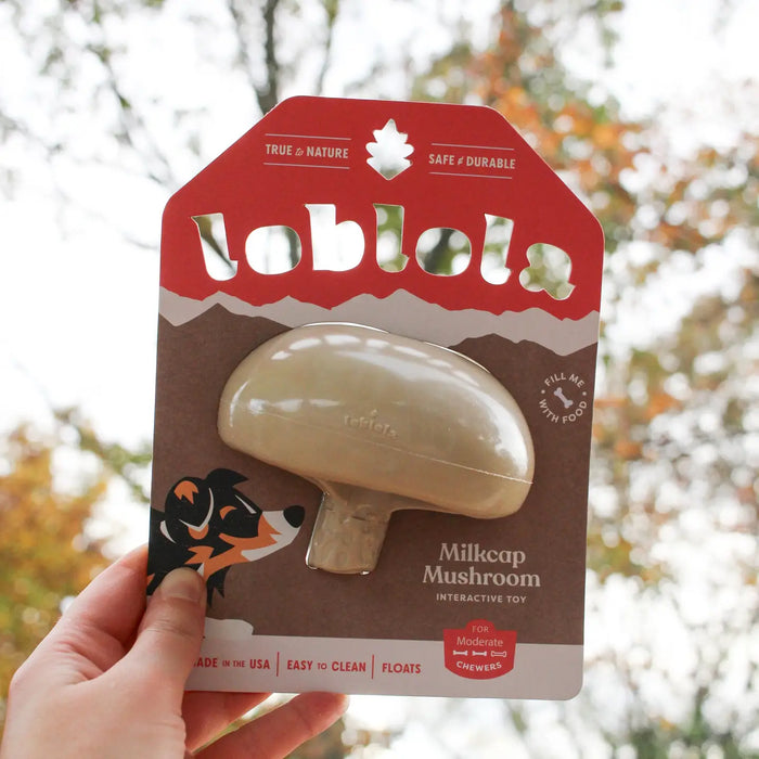 Loblola Milkcap Mushroom Interactive Dog Toy Treat Dispenser