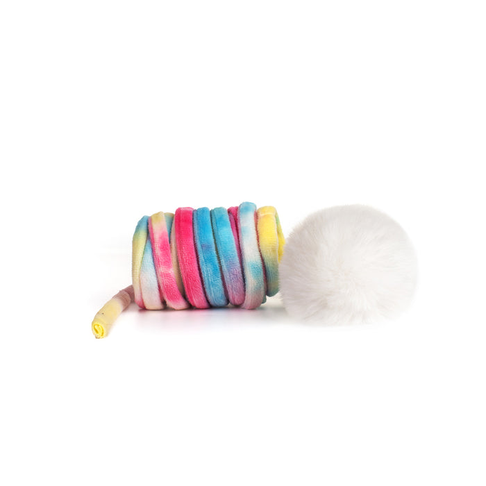 Fuzz Rainbow Spring Rabbit Cat Toy