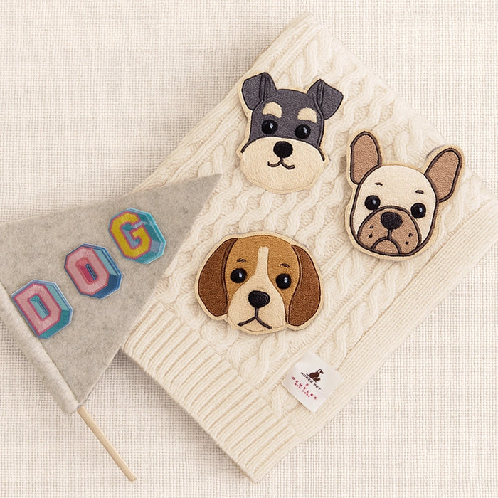 Nooee Pet Dog Gift, Peel & Stick Embroidered Dog Breed Patches