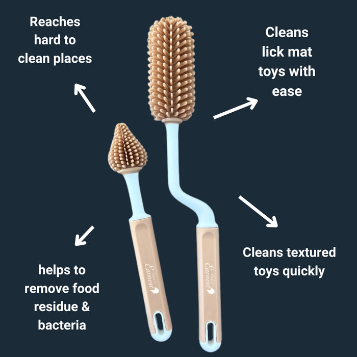 Paws in Earnest Dog Bowl & Treat Dispenser Cleaning Brush Set