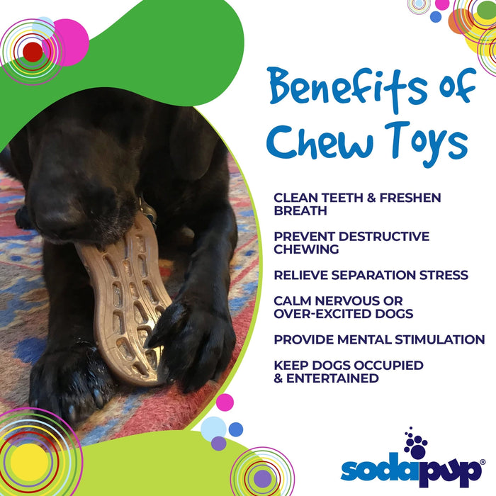 Peanut Shaped Nylon Dog Chew Toy - Medium/Large
