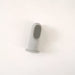 grey silicone finger toothbrush on a white background
