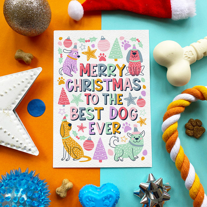 "Merry Christmas to the Best Dog Ever" Chicken Flavoured Edible Card