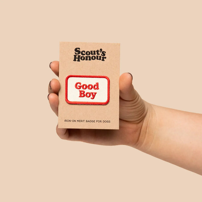 Scout's Honour, Good Boy, Iron-On Patch for Pets