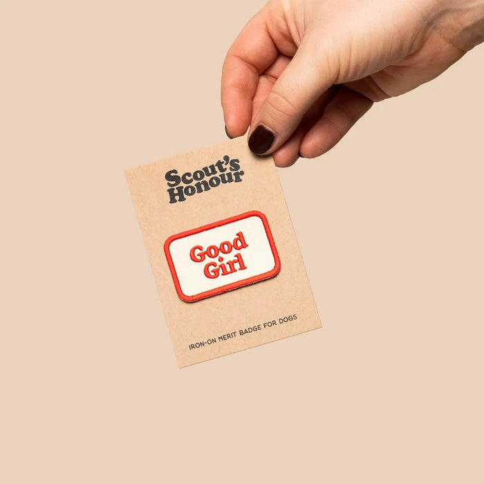 Scout's Honour, Good Girl, Iron-On Patch for Pets
