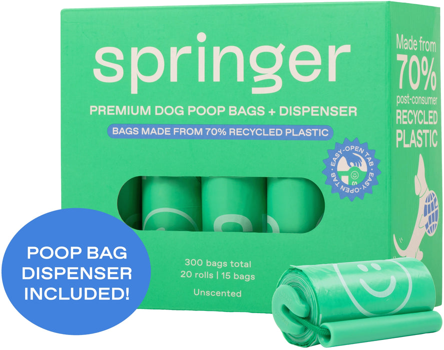 Premium Dog Poop Bags | 20 Roll Box + Dispenser