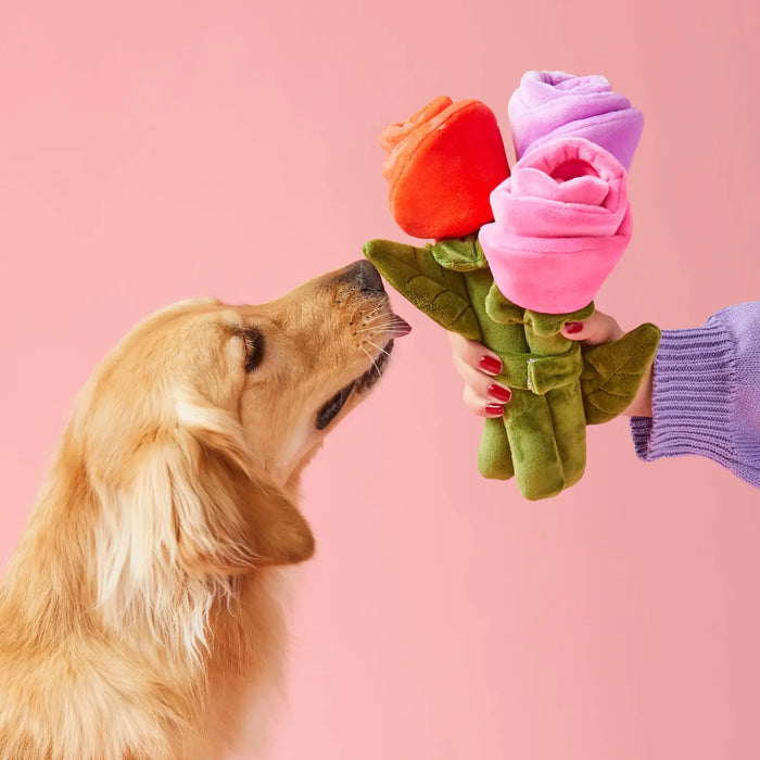 The Foggy Dog Bouquet of Roses Valentine's Day Dog Toy