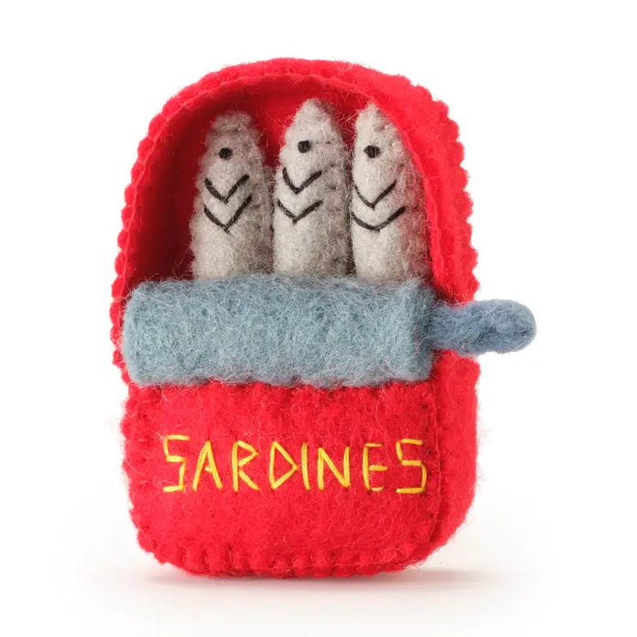 The Foggy Dog Nepalese Felted Wool Cat Toy - Sardines