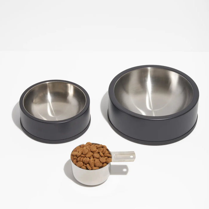 Non-Slip Silicone Based Stainless Steel Pet Bowl - 2 Sizes / 3 Colours