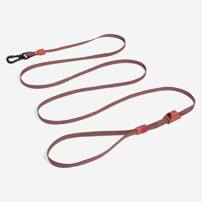 Zee.Dog Naturals Adjustable Long Dog Lead - Cocoa