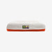 White boucle pet bed on a white background