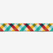Multicolored checkered cat lead on a white background