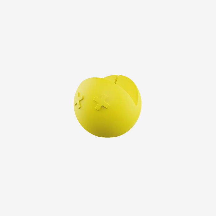 Yellow rubber pinz on a white background