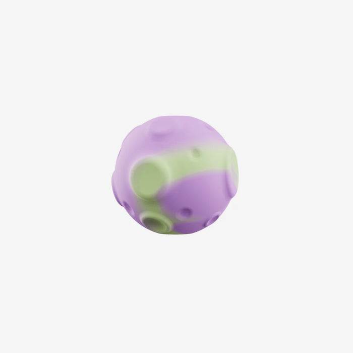 Purple and green pinz on a white background