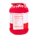 A plush red and white striped container-shaped toy or cushion with a fuzzy red base, a red-and-white checkered top, and a printed Nutrition Facts label on the front, shown on a plain white background.