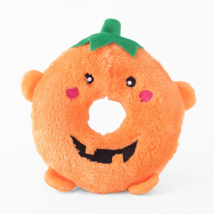 ZippyPaws Halloween Donutz Buddies Dog Toy - Pumpkin