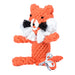 Knotted orange tiger rope toy in the shape of a tiger. Timothy has an orange coat, black whiskers and a white mane.