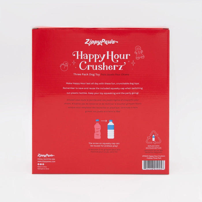 Happy Hour Crusherz - Holiday Three Pack Dog Toy