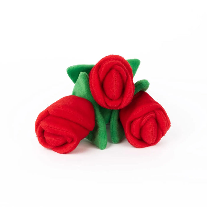 Valentine's Day Squeaky Soft Dog Toy - Bouquet of Roses