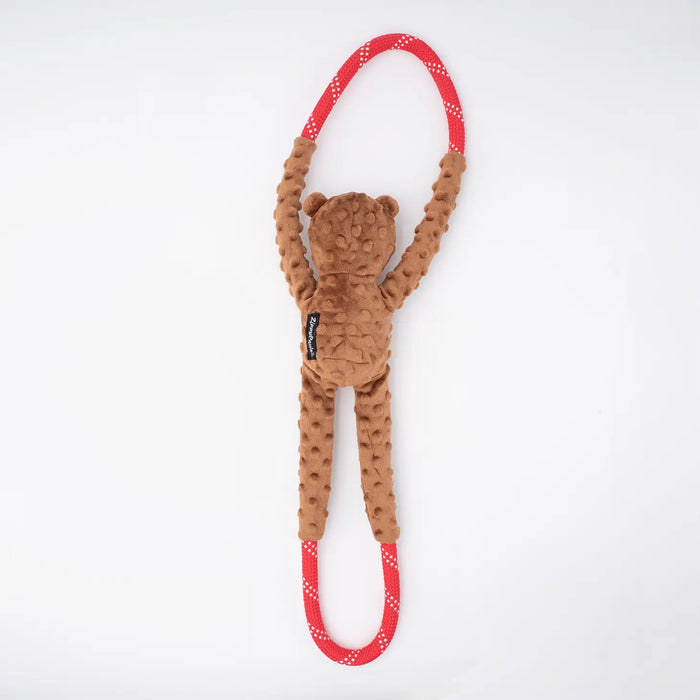 RopeTugz® Love Heart Bear Rope Tug Dog Toy with Squeaker