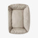 The Layzy Taupe dog bed, photographed from the top