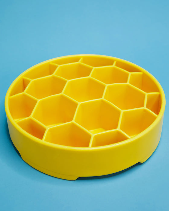 Honeycomb Design e-Bowl Enrichment Slow Feeder Bowl for Dogs