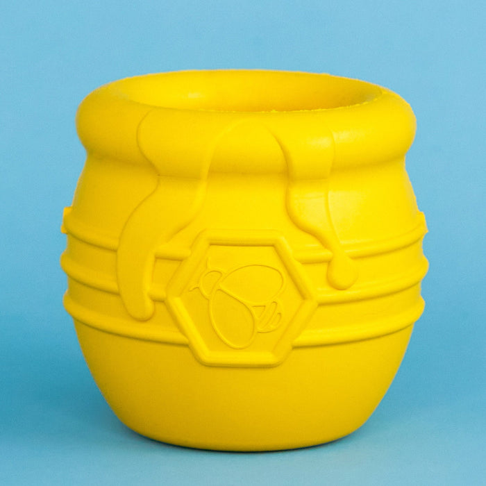 Large Honey Pot Durable Rubber Treat Dispenser & Enrichment Toy for Dogs