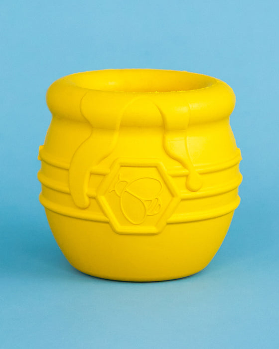 Large Honey Pot Durable Rubber Treat Dispenser & Enrichment Toy for Dogs