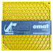 Yellow Honeycomb patterned licking mat by Sodapup with blue label