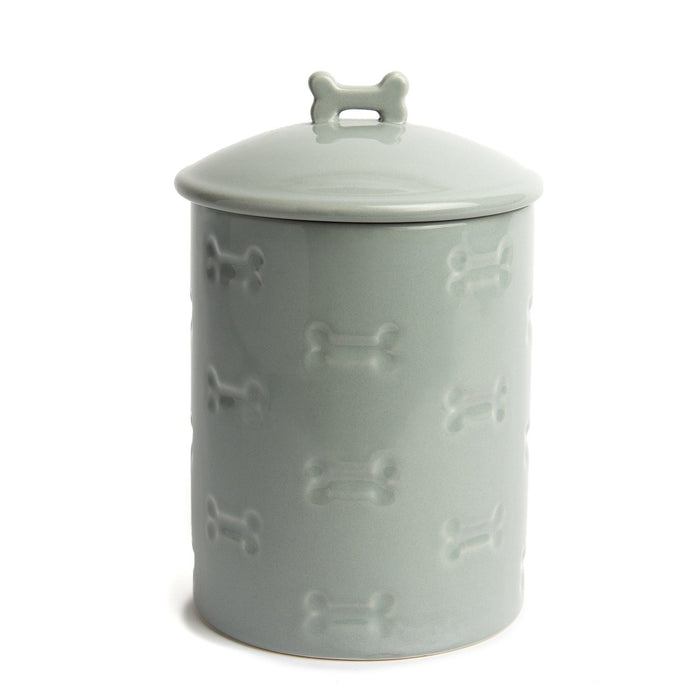 Grey Bone Ceramic Dog Treat Jar Park Life Designs