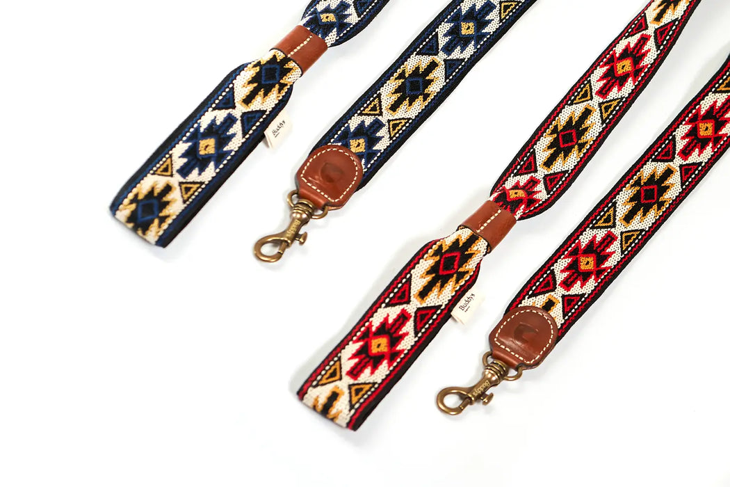 Peyote Red Handcrafted Dog Lead