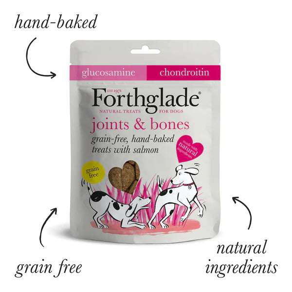 Forthglade Grain-Free Dog Treats With Salmon for Joints and Bones - 150g