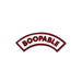 Scouts Honour Boopable iron-on badge in maroon and white.