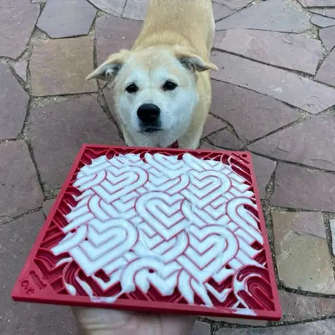 SodaPup Love Heart Design Dog Lick Mat