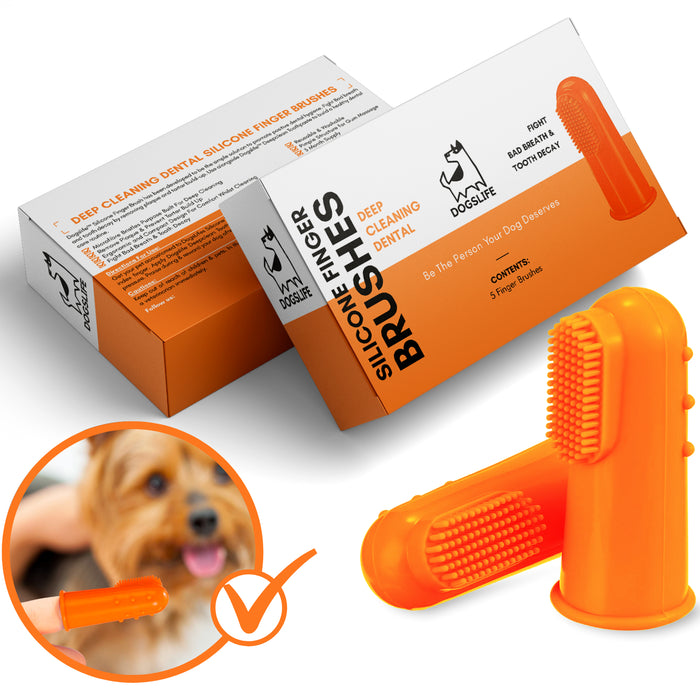 Dog teeth cleaning online finger brushes