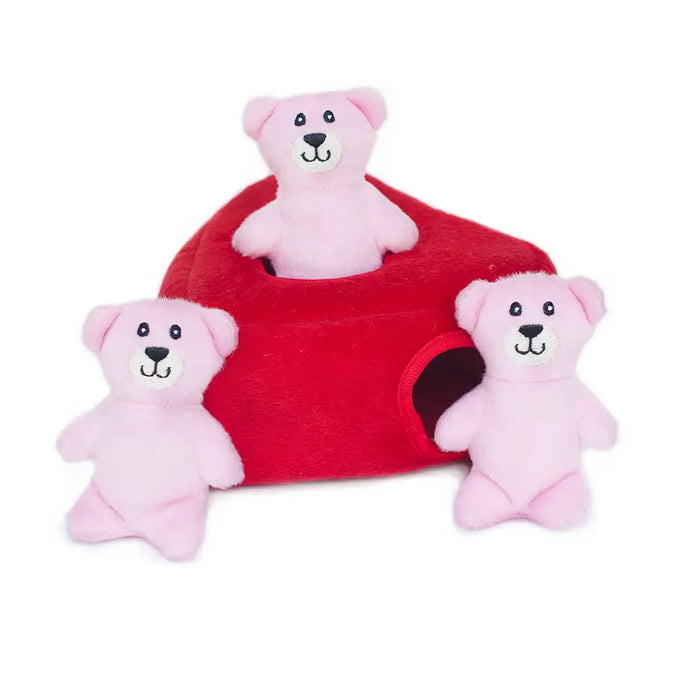 Heart 'n' Bears Burrow, Soft Dog Toy