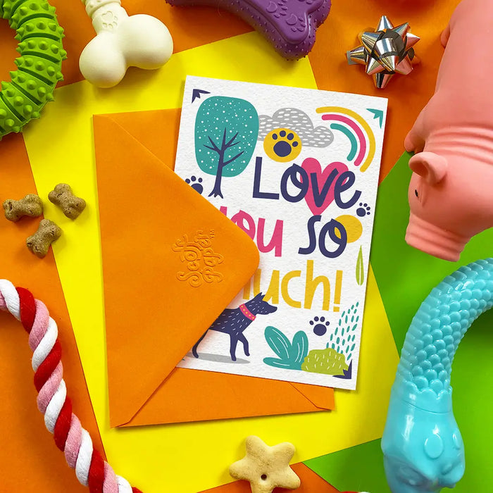 "I Love You So Much" Bacon Flavoured Edible Card for Dogs